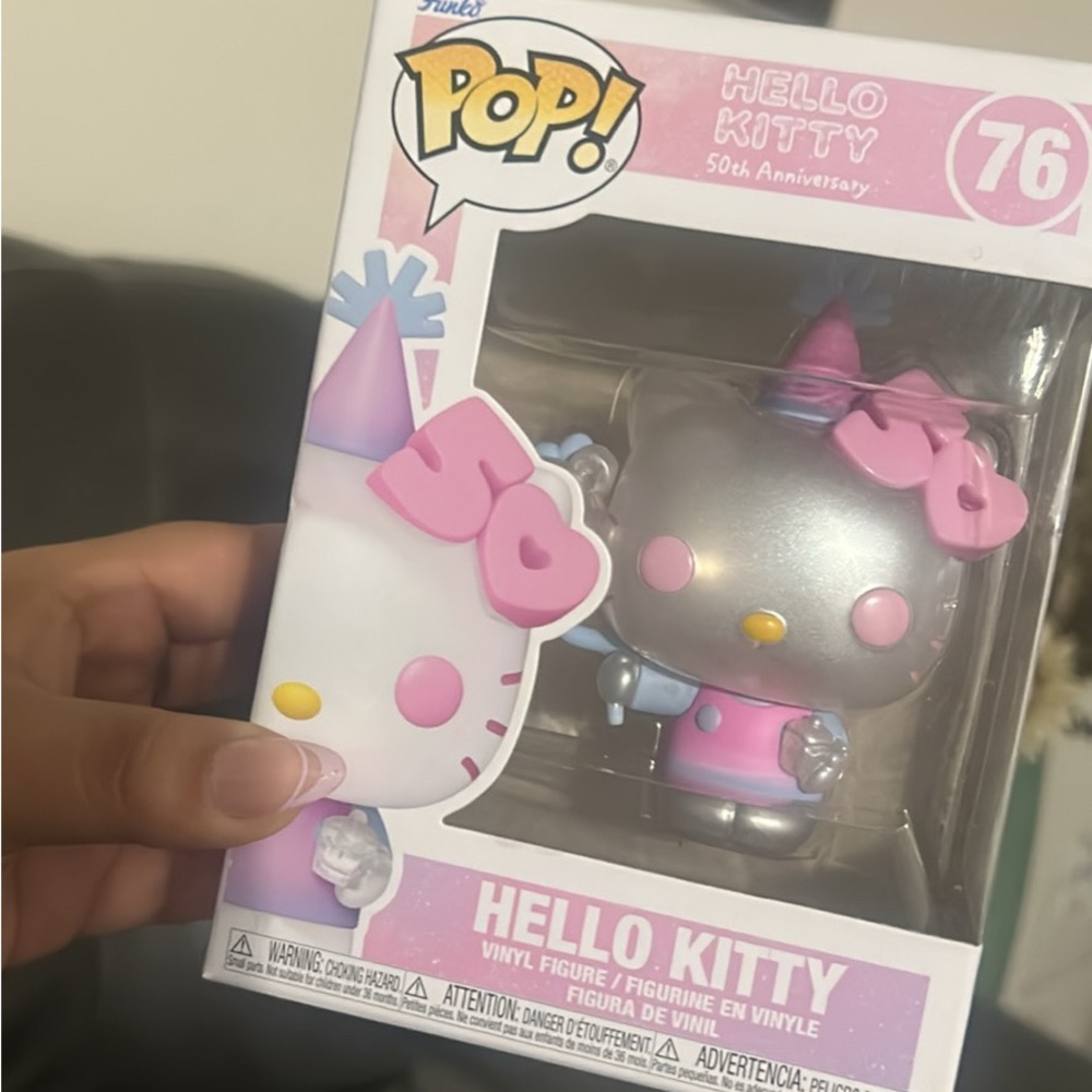 Funko POP Hello Kitty 50th Anniversary Silver and Pink Vinyl Figure